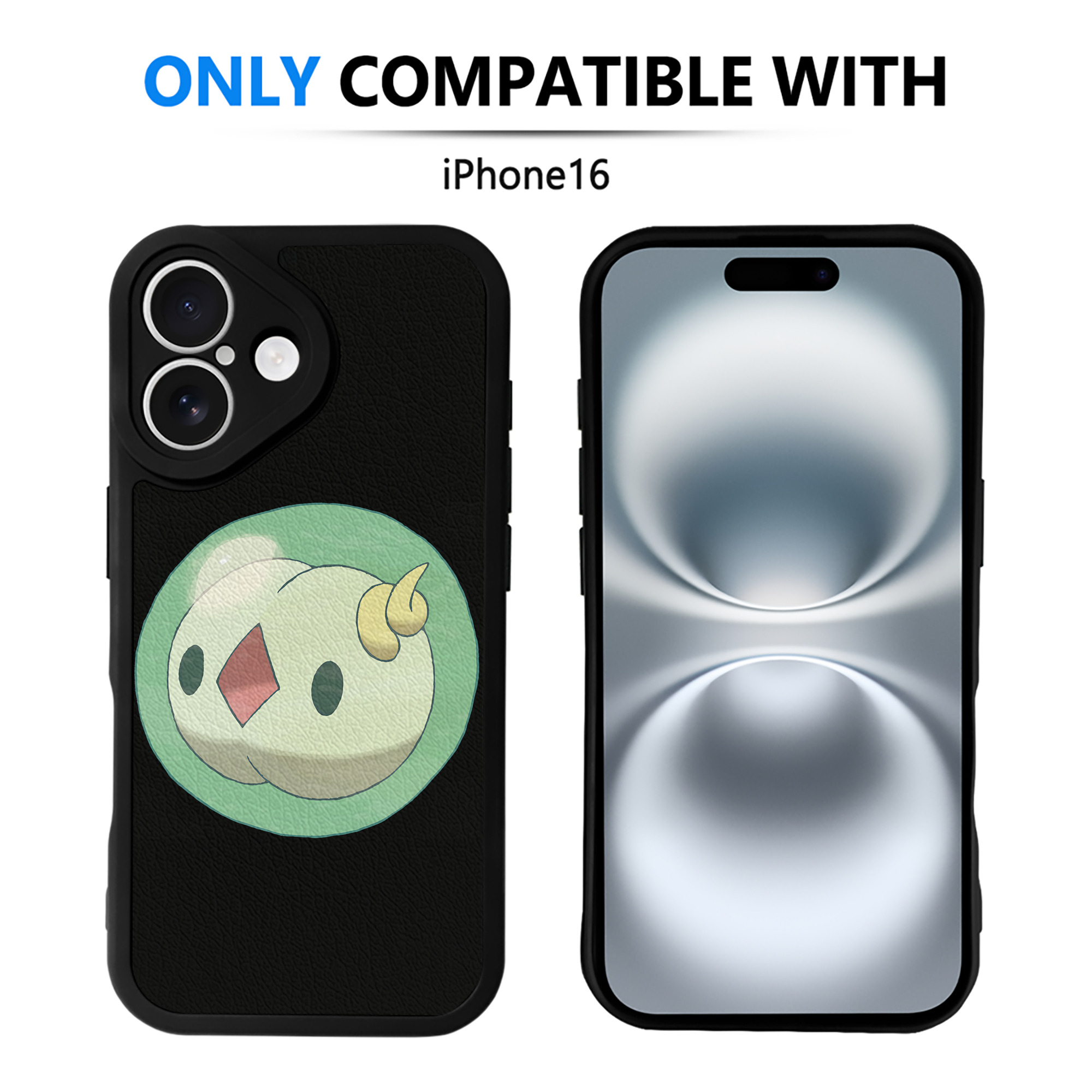 （画像用） ポケットモンスター Pokémon 【iPhone 16シリーズ対応】シリコンスマホケース（レザー調） 材質：シリコン